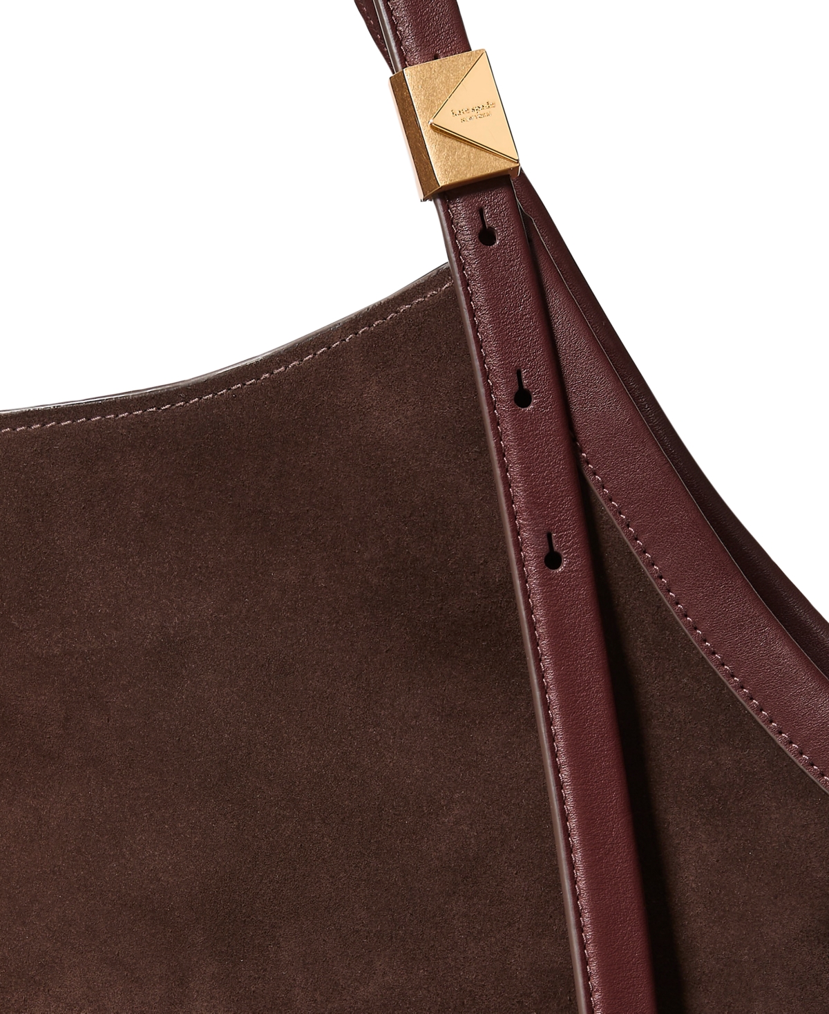 Kate Spade Deco Extra Large Suede Tulip Tote In Brown