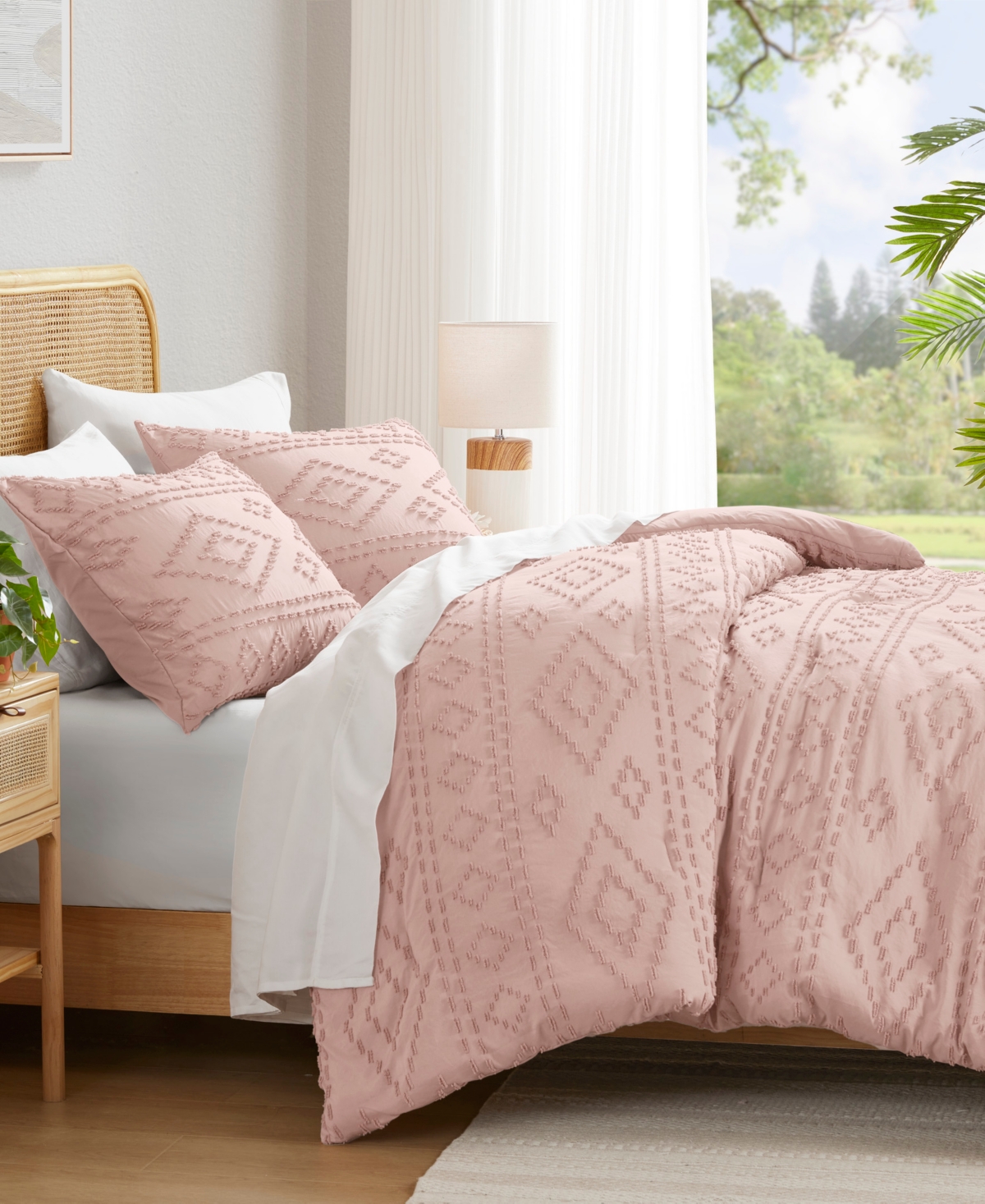 510 Design Gigi Boho 3-pc. Comforter Set, King/california King In Pink