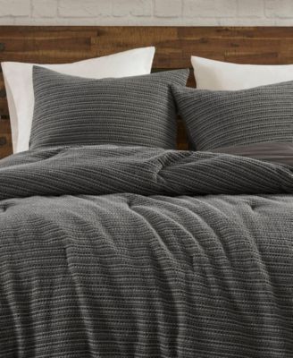 Lyon Waffle Washed 3-Pc. Comforter Set, King/California King