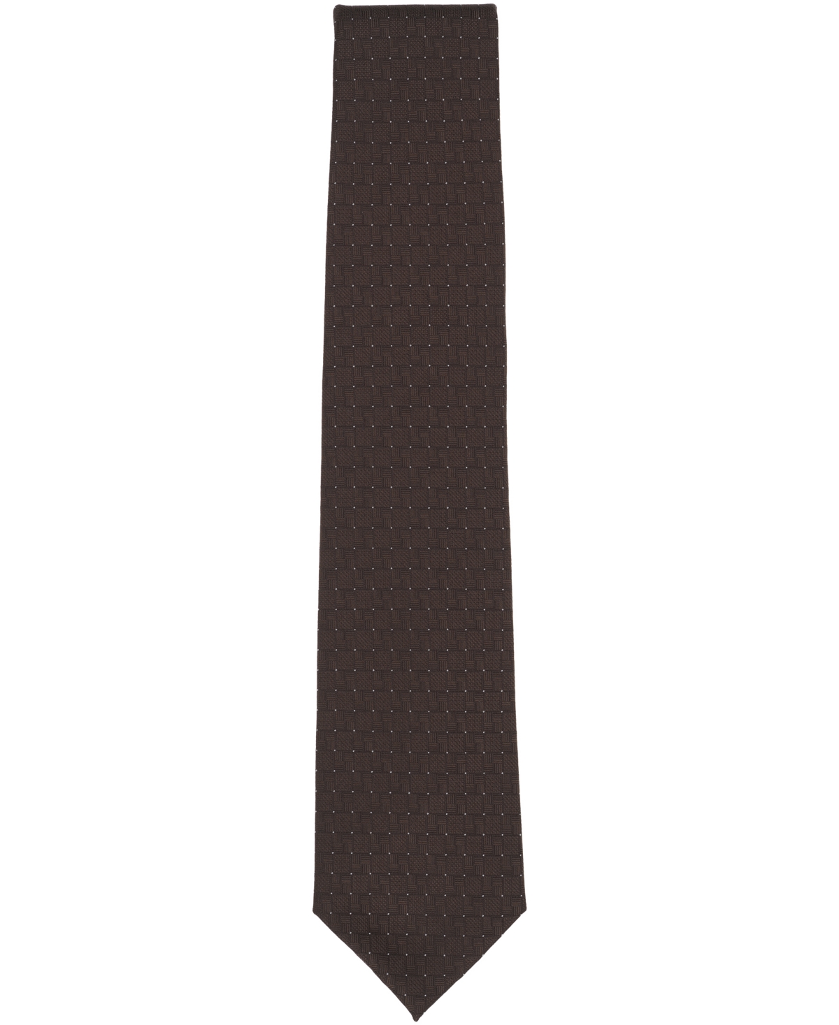 Perry Ellis Portfolio Men's Draughton Geo-pattern Classic Tie In Brown