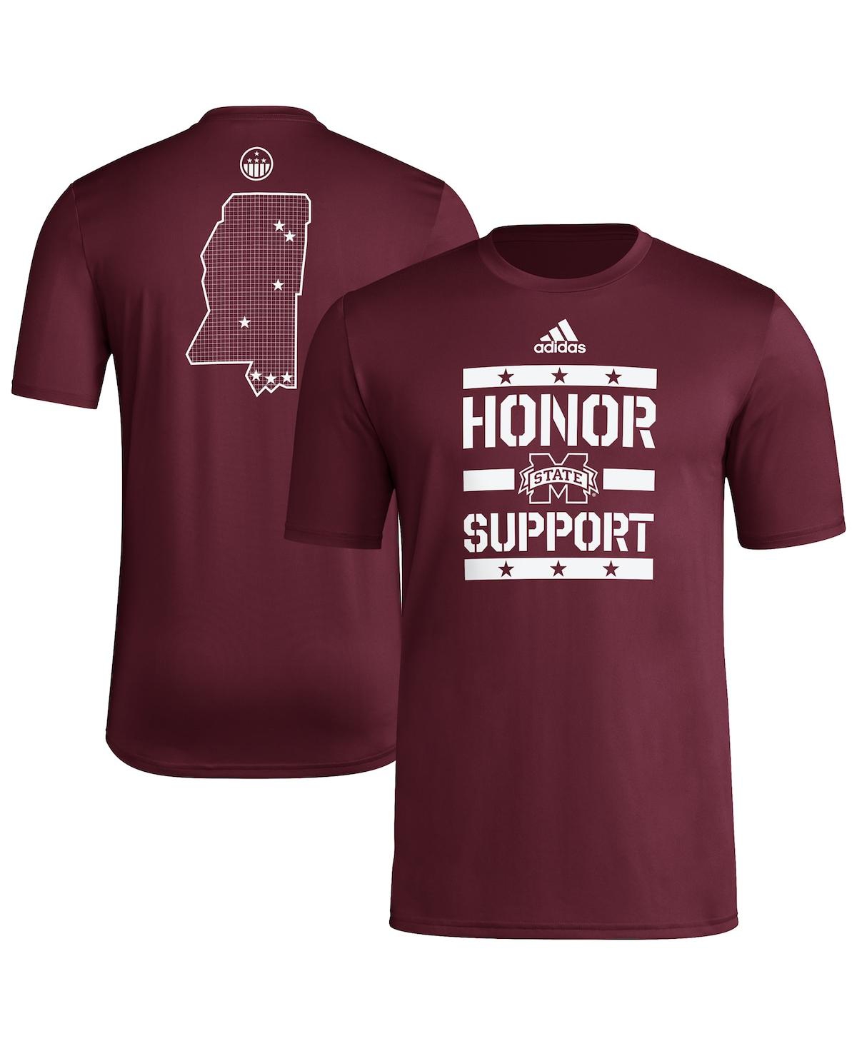 Men's Maroon Mississippi State Bulldogs Honor Support Pre-Game T-Shirt - Maroon