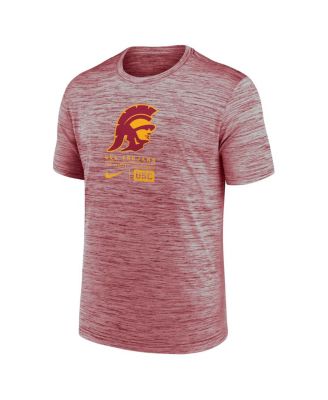 Men's Cardinal USC Trojans Campus Center Block Velocity Performance T-Shirt