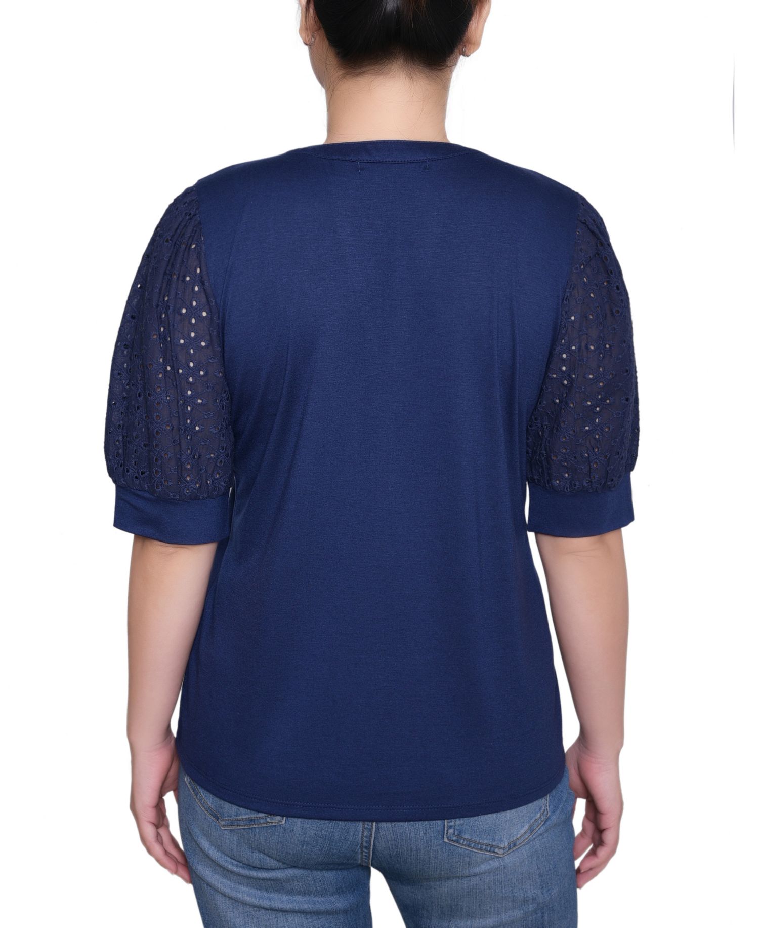 Petite Puff Elbow Sleeve Top