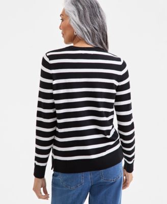 Women's Long-Sleeve Crewneck Sweater, Created for Macy's