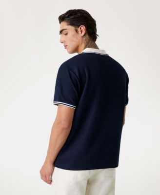 Men's Weston Waffle-Knit Tipped Polo Shirt 