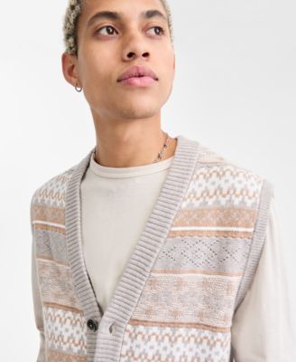 Men's Fair Isle Sweater Vest, Macy's Exclusive