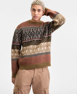 Sun + Stone - Men's Long-Sleeve Wild Crewneck Sweater