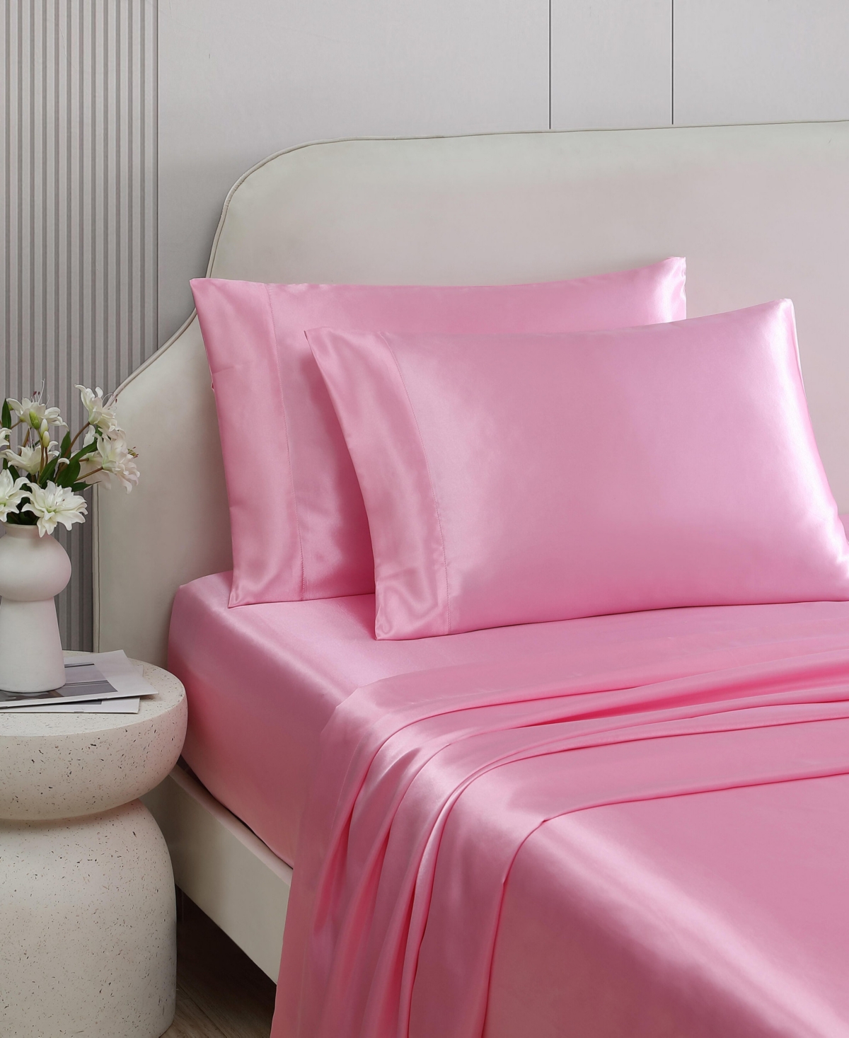 Betsey Johnson Closeout!  Satin 3-pc. Sheet Set, Twin In Pink