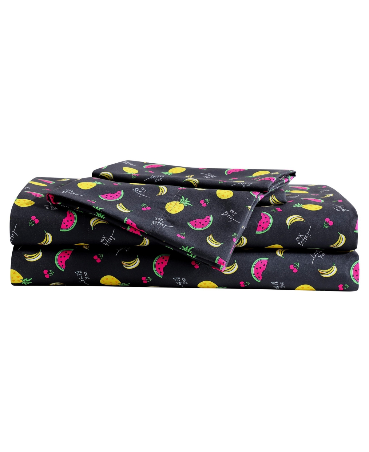 Betsey Johnson Silky Microfiber Printed 3-pc. Sheet Set, Twin