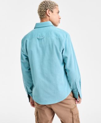 Men's Long Sleeve Button-Front Corduroy Shirt
