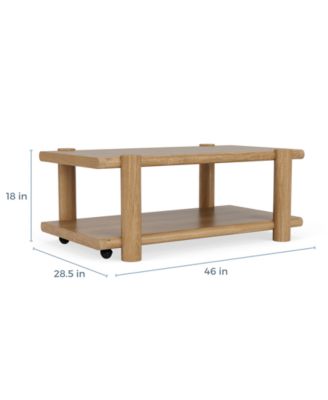 Taos 46" Solid Oak Coffee Table