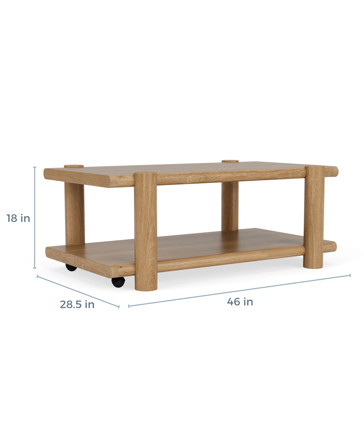Macy's Tao 46" Taos Solid Oak Cocktail Table