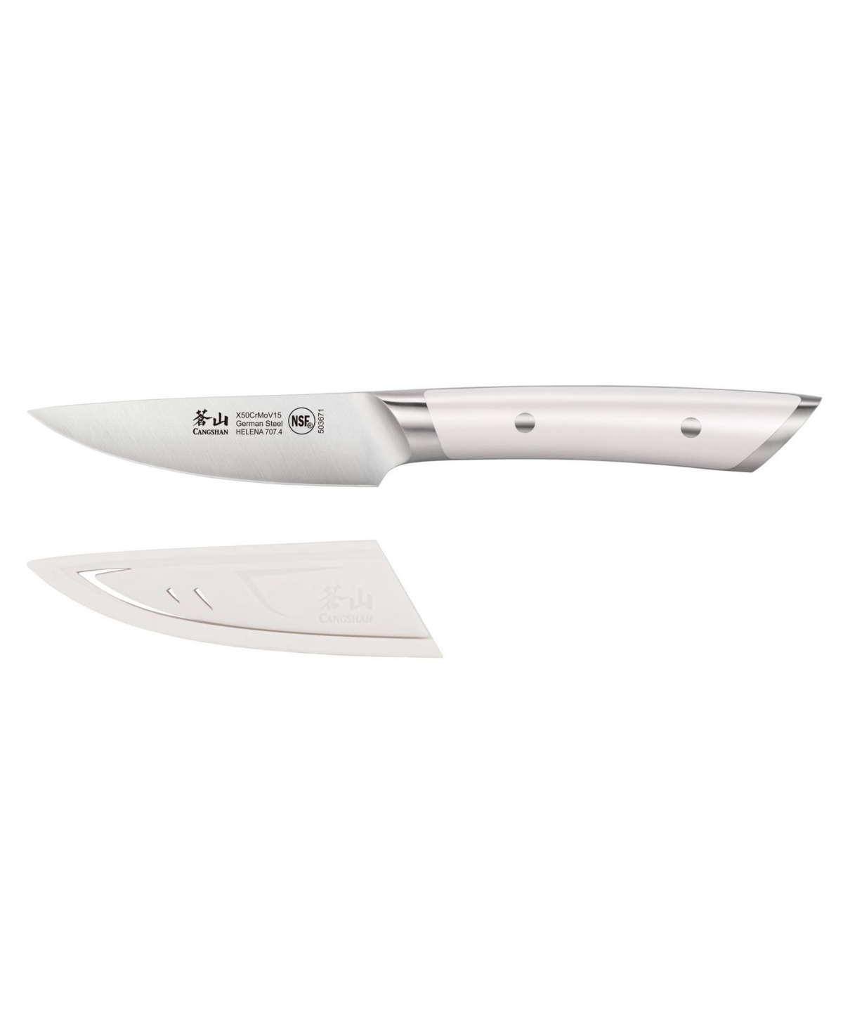 Cangshan Canghshan Helena Series 3.5" Paring Knife With Sheath In White