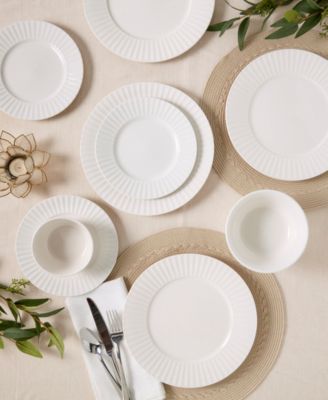 Round Embossed 32 Pc. Dinnerware Set, Service for 8