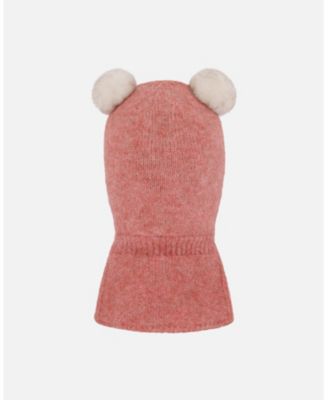 Baby Girls Knit Balaclava Dusty Pink