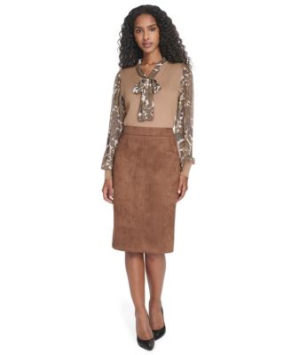 Women's Mixed Media Paisley Sweater