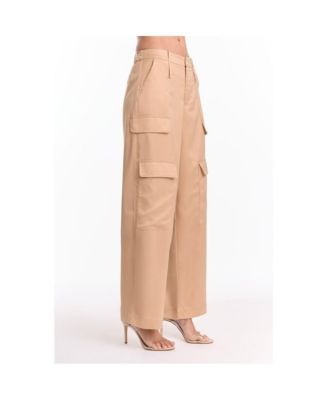 Women's Milan Satin Cargo Pant - Navy