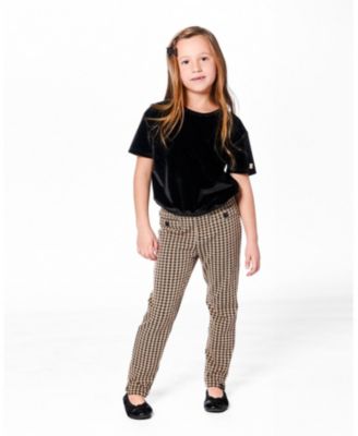 Girl Jacquard Knit Pant with Welt Pocket - Child