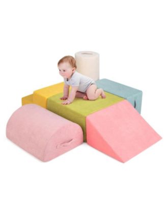 6-Piece Baby Climbing Blocks with 30D High-Density Foam and Carrying Handles