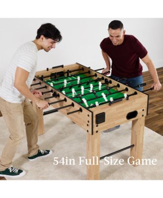 Full Size 54in Regulation Foosball Table for Home, Game Room w/ 2 Balls, 2 Cup Holders