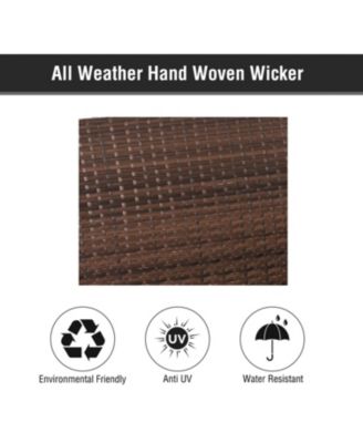 2 Person Wicker Hanging Swing Bench, Front Porch Swing Outdoor Chair with Cushions 550 lbs. Weight Capacity for Backyard, Garden, Cream White