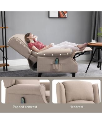 Massage Recliner Sofa with Heat Function, Remote Control,