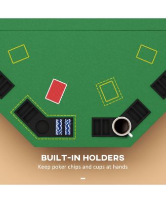 47" Foldable Poker Table 8 Player jack Game Table,