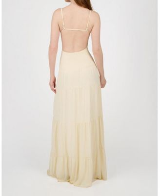 Smocked Drop Waist Maxi Dress