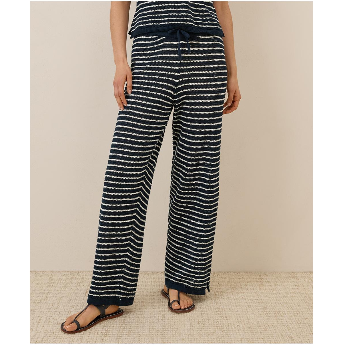 Women's Beachside Crochet Knit Pant - Brown sugar