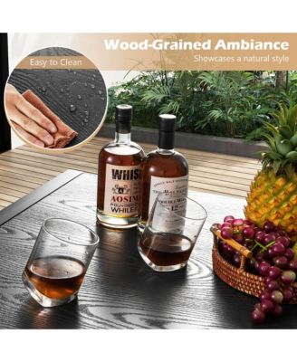 Patio Expandable Dining Table 31.5''-63'' Adjustable Rectangular All Weather Table