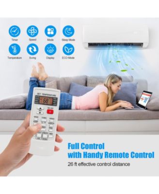 9,000 BTU Cooling, 19 SEER2, 115V Mini Split Air Conditioner & Heater, Wall Mount AC Unit