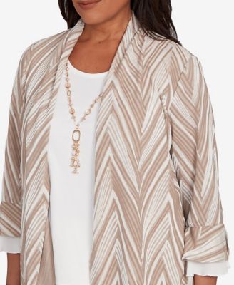 Women's Urban Legend Exploded Chevron Two in One Top with Necklace