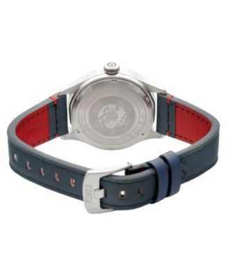 Men's Flyboy Blue Leather Strap Watch, 40mm