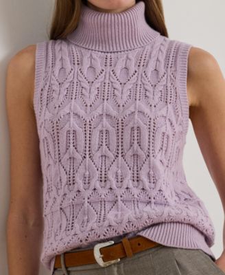 Women's Superb Plus-Bardelle Turtleneck Sweater Tank Top