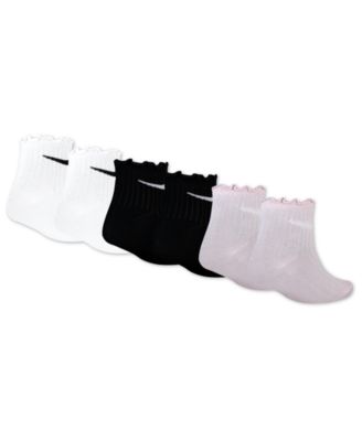 Little Girls 6-Pack Lettuce Ankle Socks