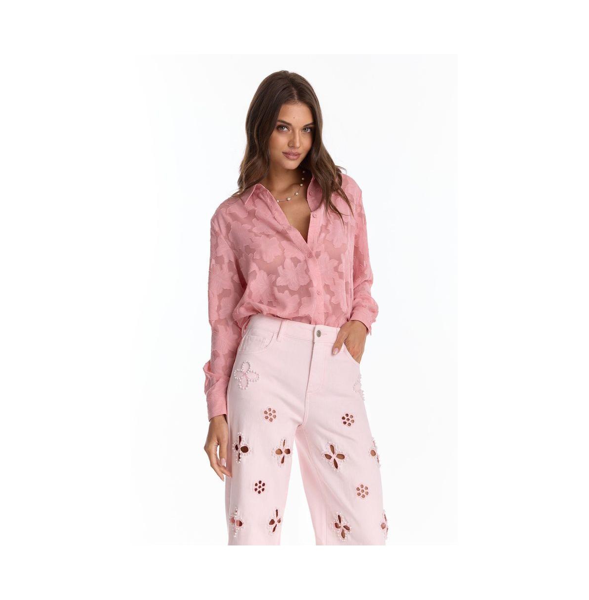 Women's Stelle Button Up - Rose - Rose