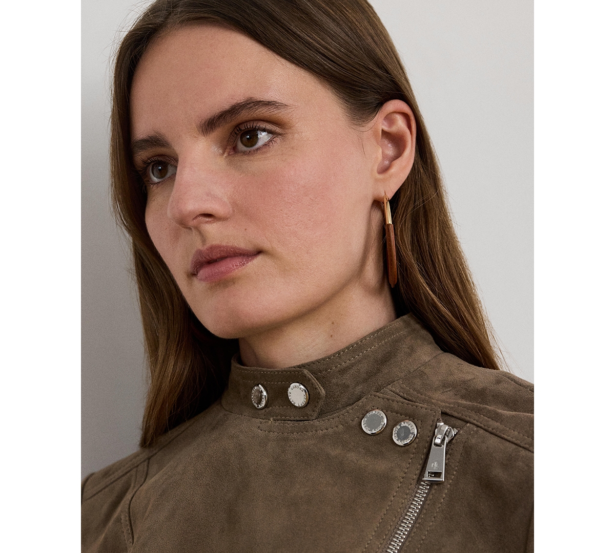 Lauren Ralph Women's Suede-Feyoshi Moto Jacket