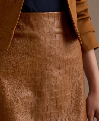 Women's Embossed Pencil Mini Skirt