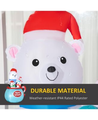 5' Inflatable Christmas Polar Bear LED Yard Holiday Decoration