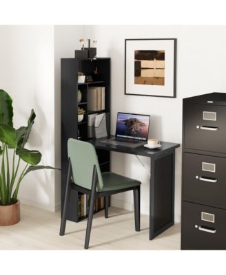 Convertible Desk with board & Shelf Multi-Function Table,