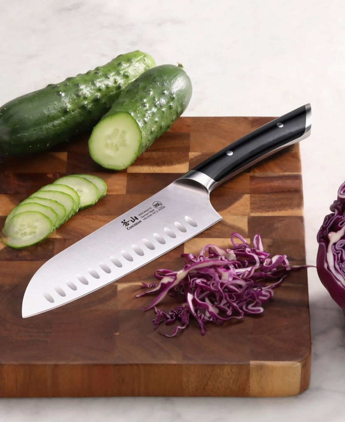 Cangshan Canghshan Helena Series 7" Santoku Knife In Black