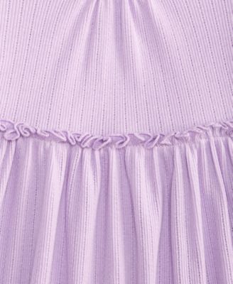 Baby Girls Long-Sleeve Solid Pointelle Dress, Macy's Exclusive