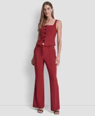 Women's Pintuck Fit and Flare Trousers