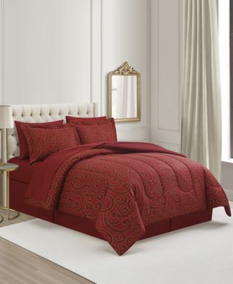 Scroll Metallic 8-Pc. Comforter Sets