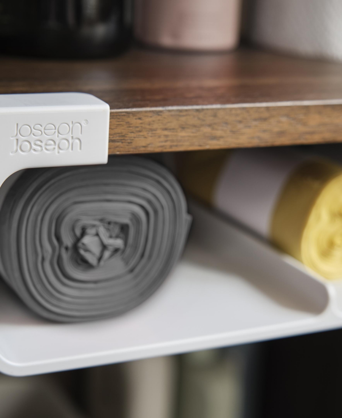 Joseph Joseph Cupboard Store Under-shelf Large Film, Foil And Bag Organizer In Gray
