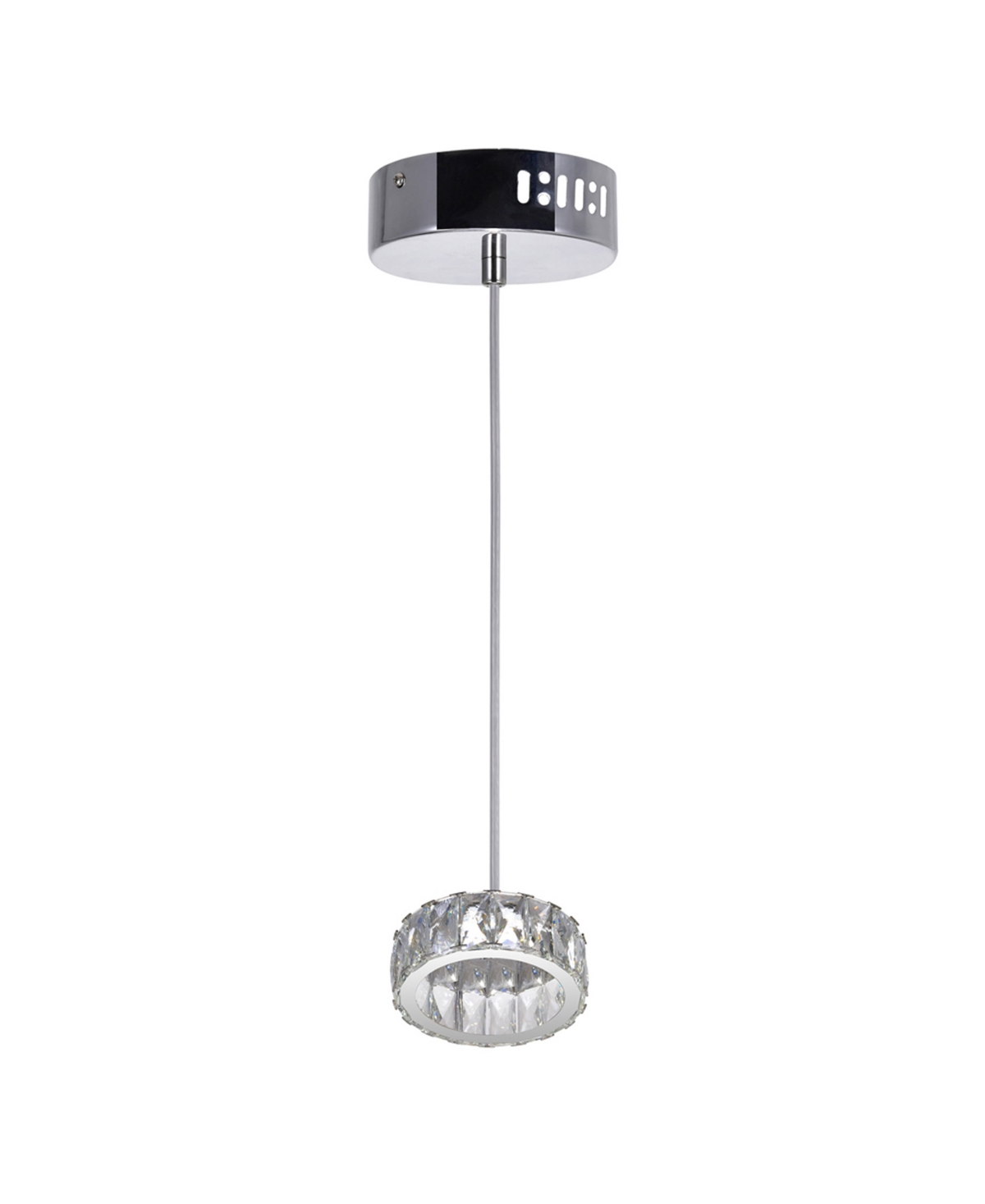 Cwi Lighting 4" Metal Milan Led Mini Pendant In Silver