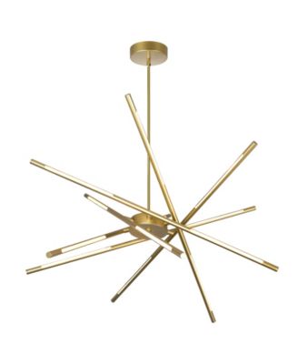 36.5" Metal Oskil LED Integrated Chandelier