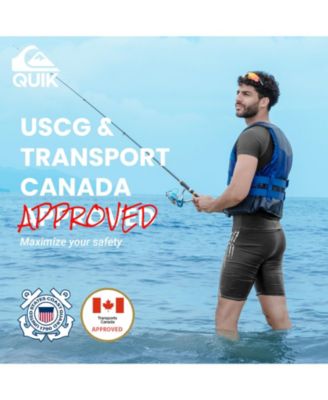 USCG Approved Men's Life Vest, Light-Weight EPE Foam and Drain Holes