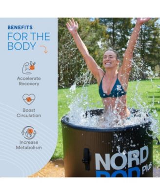 NordPod Plus XL Portable Ice Bath Tub – Cold Plunge Tub for Athletes with All-Weather Lid & Air Pump for Outdoor Use