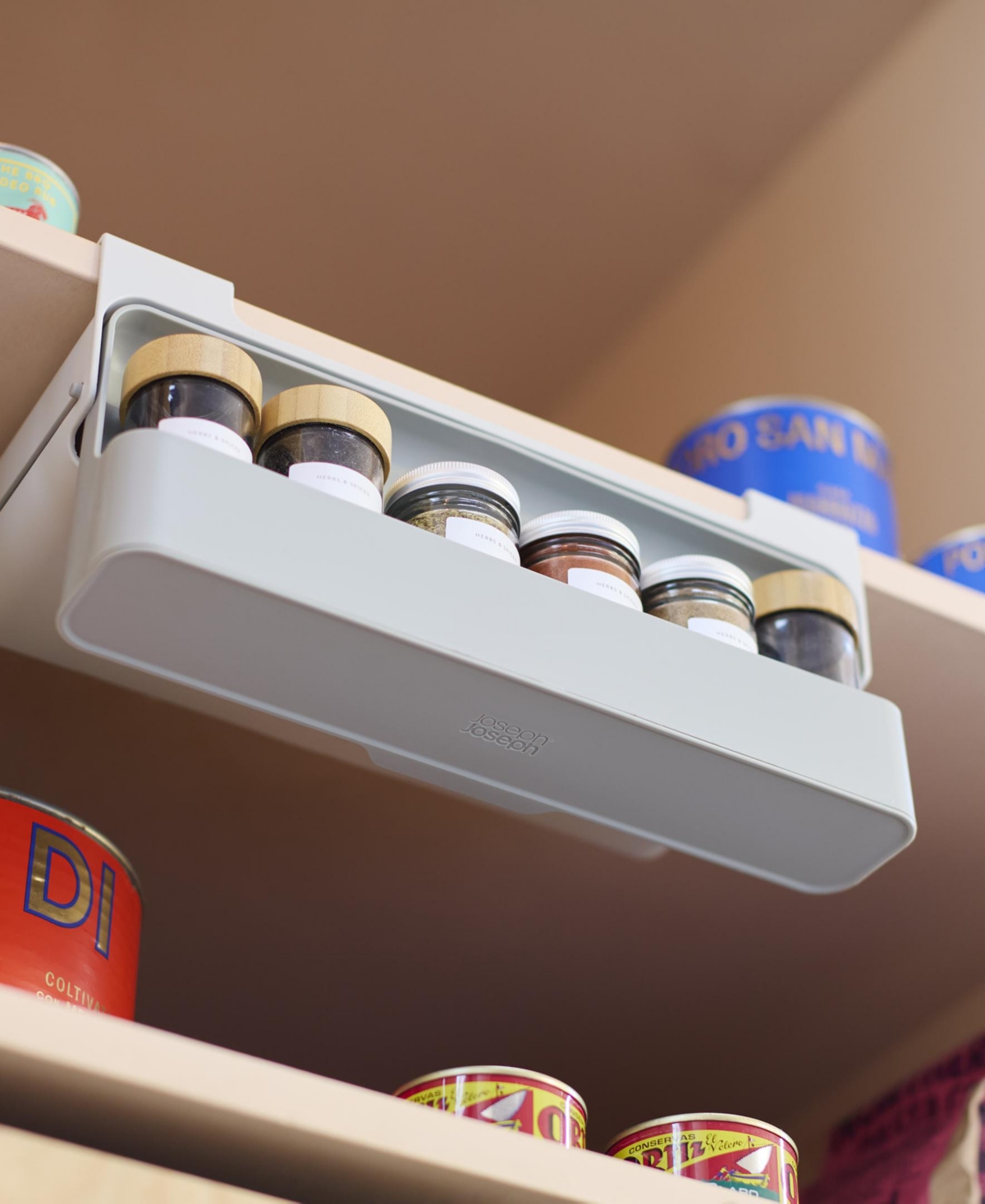 Joseph Joseph Cupboardstore Under-shelf Spice Rack In Gray